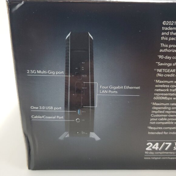 NETGEAR Nighthawk CAX80 AX6000 8-Stream Wi-Fi 6 Cable Modem Router - Tested - Picture 8 of 16